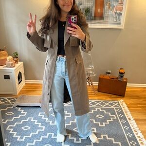 ALO Olive Tree Formation Trench Coat - NWT